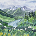 Watercolor - Colorado Summer Landscape